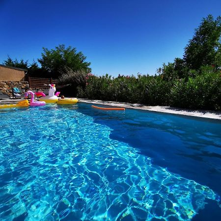 Magnifique gite en pierres 6 personnes avec piscine privee Ardeche plein sud Lablachère Extérieur photo