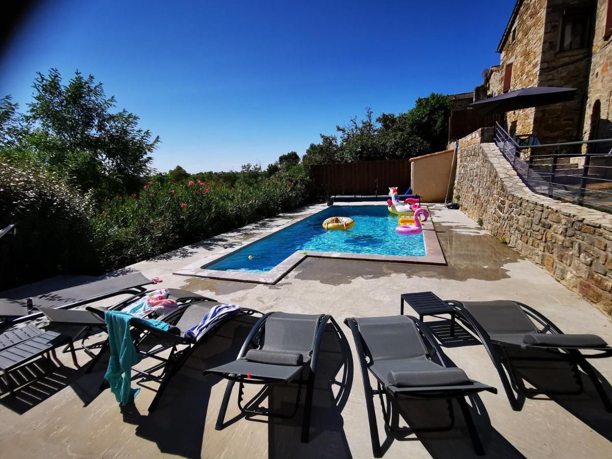 Magnifique gite en pierres 6 personnes avec piscine privee Ardeche plein sud Lablachère Extérieur photo