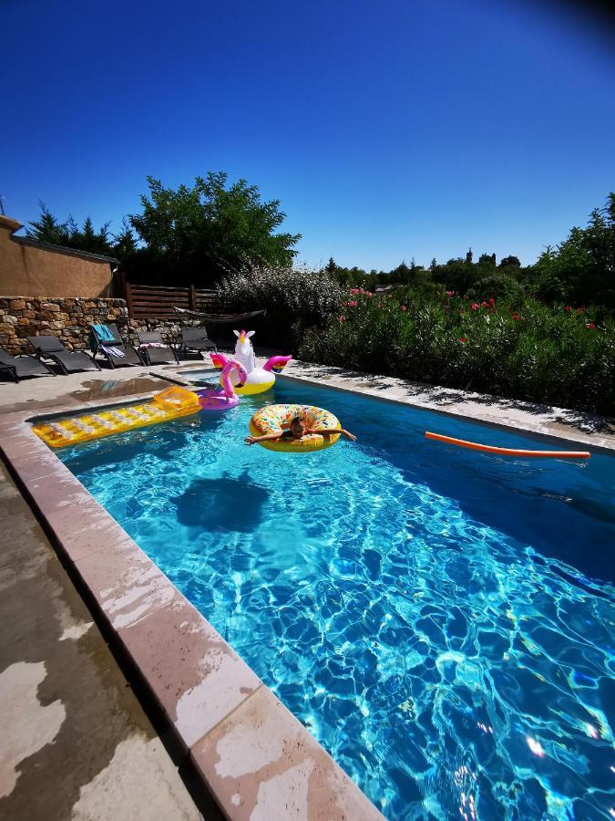 Magnifique gite en pierres 6 personnes avec piscine privee Ardeche plein sud Lablachère Extérieur photo