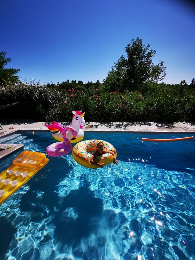 Magnifique gite en pierres 6 personnes avec piscine privee Ardeche plein sud Lablachère Extérieur photo