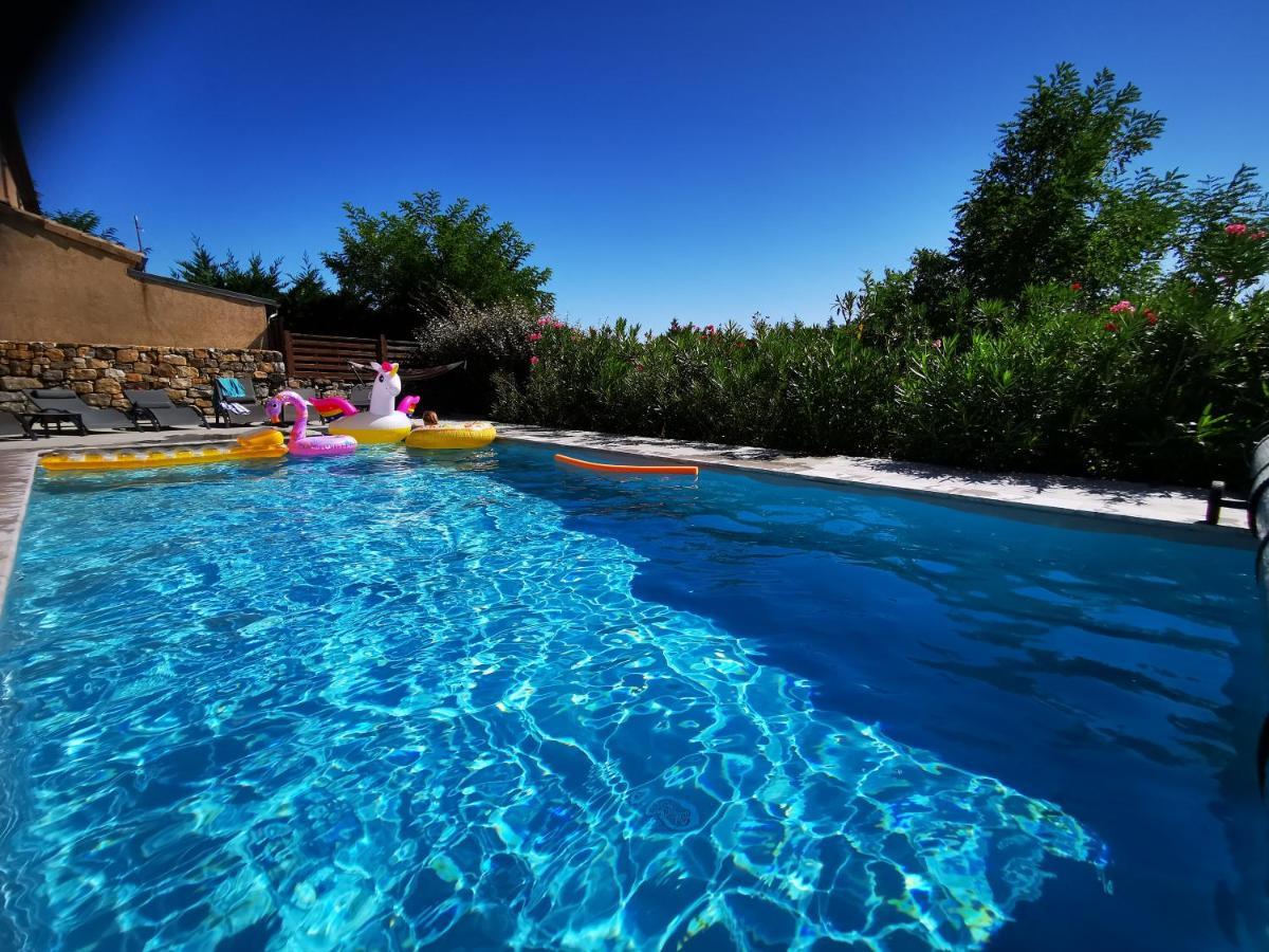 Magnifique gite en pierres 6 personnes avec piscine privee Ardeche plein sud Lablachère Extérieur photo