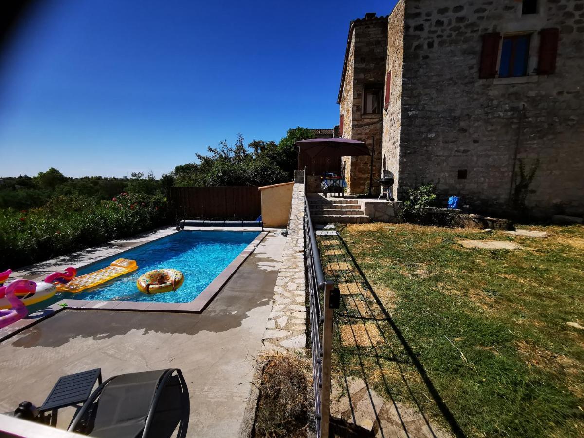 Magnifique gite en pierres 6 personnes avec piscine privee Ardeche plein sud Lablachère Extérieur photo